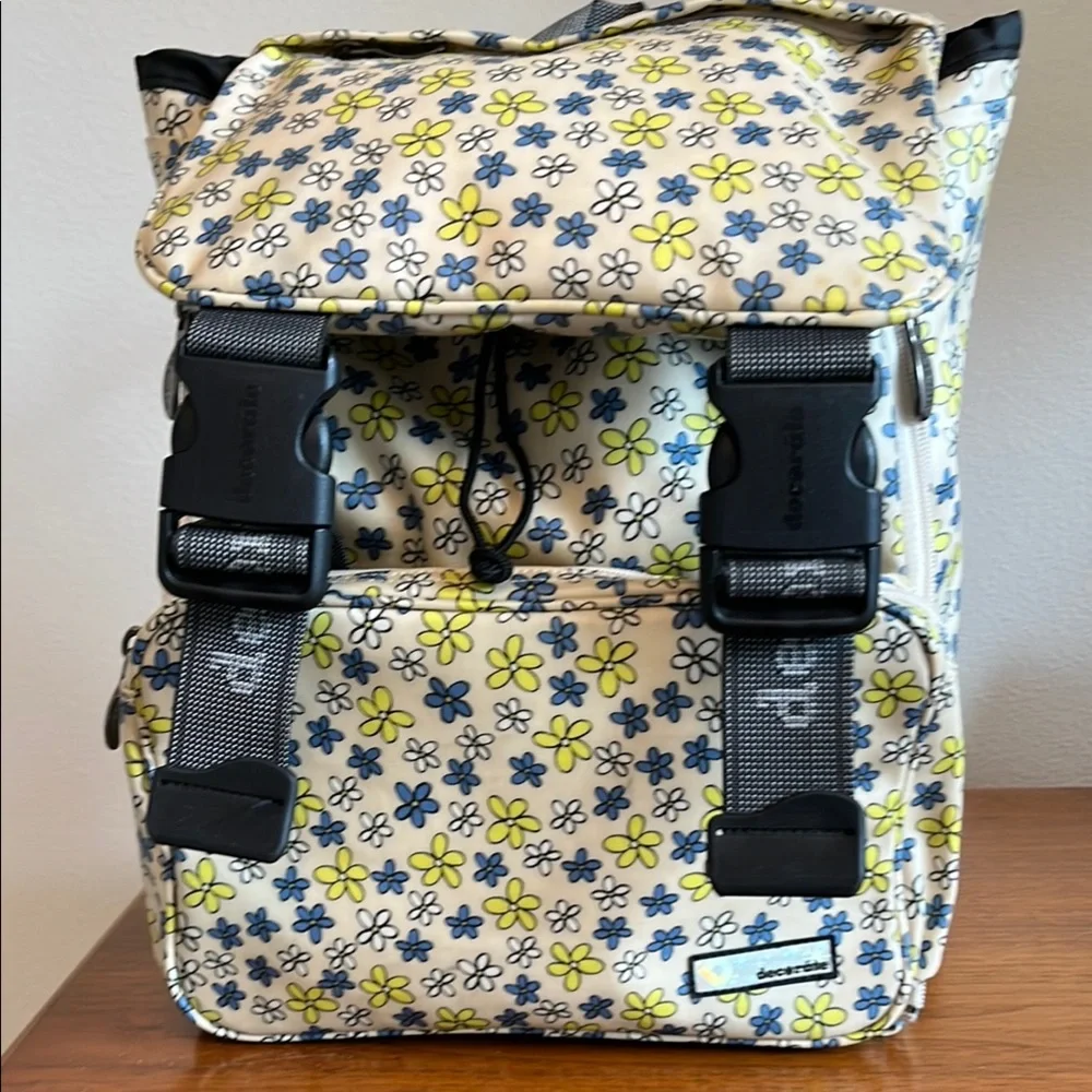 Decorate Floral Backpack - Cream and Blue